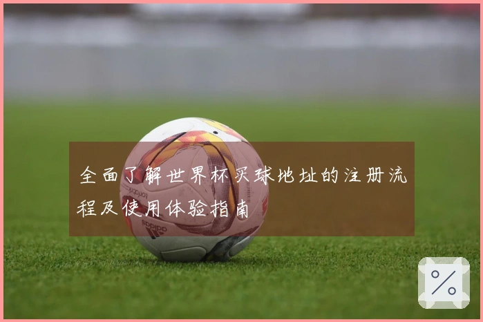 全面了解世界杯买球地址的注册流程及使用体验指南