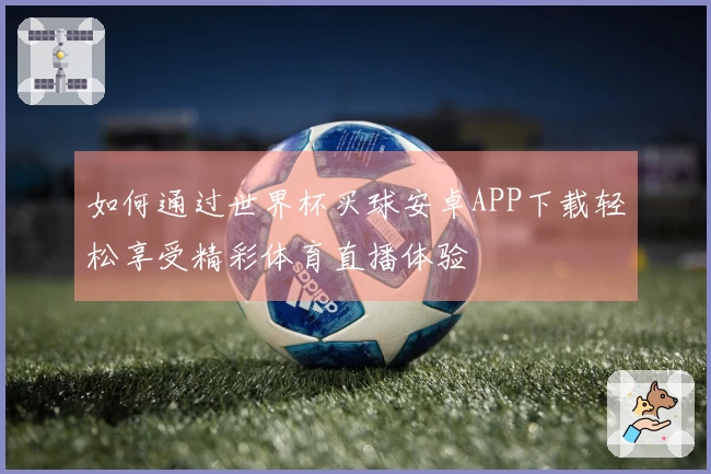 如何通过世界杯买球安卓APP下载轻松享受精彩体育直播体验